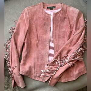 Tansmith Pink fringe Women's Blazer